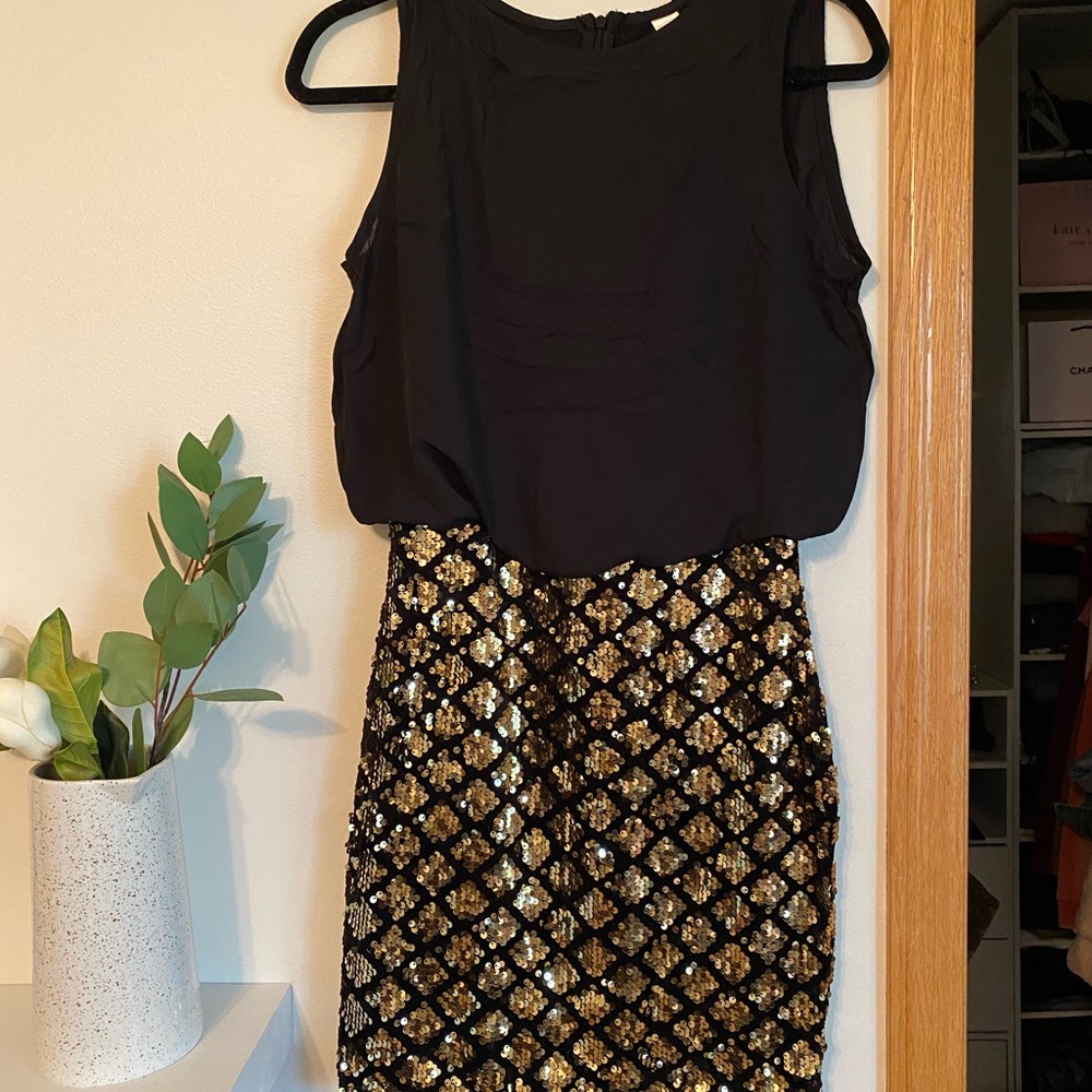 black and gold dress